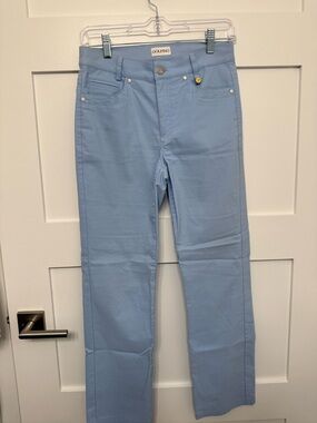 GOLFINO Women's Light Blue Straight-Leg Pants